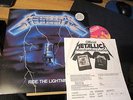 2 LP VINYL RECORD-METALLICA-RIDE THE LIGHTNING-DIRECT METAL MASTERED-FLYER-G/F