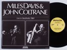MILES DAVIS & JOHN COLTRANE Live in Stockholm 1960 DRAGON 2xLP NM sweden mono
