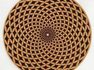 Turntable Slipmat / cork mat / Turntable Lab- psychedelic geometric triangle.