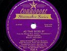 BILLIE HOLIDAY on E- 1948 Commodore 7520 - As Time Goes By / Embraceable You