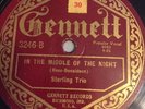 Sterling Trio/Always/In The Middle of the Night/Gennett 3246 78 RPM 10