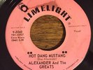ALEXANDER AND THE GREATS Hot Dang Mustang 45 LIMELIGHT Rockabilly Surf