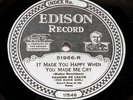 Vaughn  De Leath Edison Diamond Disc Record #51966 