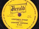 78-BLUES-LIGHTNIN' HOPKINS-HEAR ME TALKIN'/LIGHTNIN'S STOMP on HERALD-RARE