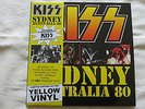 KISS SYDNEY, AUSTRALIA 80 2 LP YELLOW VINYL LIVE UNMASKED TOUR