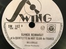 Swing 162 Django Reinhardt & Quint Hot Club  BELLEVILLE   78 rpm Paris 1942  E