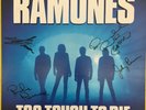 THE RAMONES SIGNED AUTOGRAPHED Too Tough To Die EX LP 1984