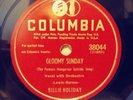 Billie Holiday Gloomy Sunday 78 RPM