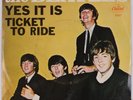 THE BEATLES: Yes It Is / Ticket to Ride CAPITOL 5407 RCA Contract Press 45 w/ PS