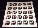 DAVID BOWIE 25 HEROES STAMPS ON ONE SHEET WITH BORDERS VERY COLLECTABLE
