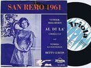 BETTY CURTIS Al Di La'  Danish 45PS 1961 eurovision San Remo