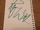 ROGER WATERS   -  PINK FLOYD  -  SIGNED PAPER PAGE  - 5 x 3 Inches   - AUTHENTIC