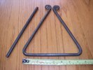 Cajun Triangle, Hand Forged From Horse-drawn Hay Rake Tines