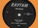 c 78 RPM Little Willie Littlefield Rhythm 108 in V+