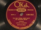 78 RPM -- Lonnie Johnson / Lonnie & James Johnon, Okeh 40695, EE- Guitar - Blues