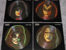KISS - 4 x SOLO SET PICTURE DISCS  1978 CASABLANCA NBPIX 7120-3 DIE-CUT SLEEVES