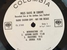 Miles Davis - In Europe LP White Label Promo WLP 2 Eye 2E Matrix Jazz