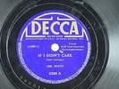 The Ink Spots - Blue Decca 78 RPM Classic - If I Didn't Care / Knock Kneed Sal