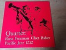 jazz LP CHET BAKER QUARTET russ freeman PACIFIC 1232 toshiba JPN