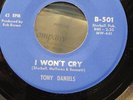rare detroit northern soul original - tony daniels - i wont cry (beval)