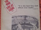 THE WHO - Live at Leeds ORIG RARE LP ISRAEL ONLY COVER ERROR LP