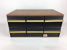 Vintage Retro 72 Cassette Tape Storage Holder Case Wooden 6 Drawers