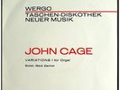 JOHN CAGE: Variations I für Orgel / Gerd Zacher. WERGO WER 310 (7