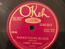 Okeh 8946 Lonnie Johnson RACKETEER'S BLUES  E+ BLUES 78 rpm 1932