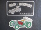 Z2 VINTAGE ROAD RUNNERS ANAHEIM NOS CAR CLUB PLAQUE & PATCH STYLIZED EMBLEM
