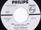 Northern Soul 45 MILLIONAIRES Never For Me PHILIPS VG++/VG+ promo HEAR