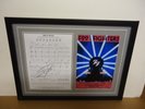 Foo Fighters Hand Signed/Autographed Songsheet with a Poster and COA