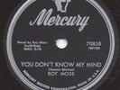 78-ROCKABILLY-ROY MOSS You Don't Know My Mind/Corrine Corrina, Mercury 70858
