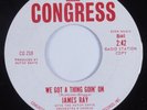 Northern Soul Popcorn 45 JAMES RAY We Got A Thing Goin'..CONGRESS HEAR VG+ promo