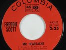 Northern Soul Popcorn 45 FREDDIE SCOTT Mr. Heartache COLUMBIA HEAR
