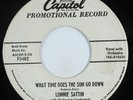 Popcorn Soul 45 LONNIE SATTIN What Time Does the Sun Go Down CAPITOL promo HEAR