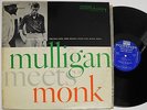 Thelonious Monk Vinyl Jazz LP-Gerry Mulligan Meets Monk-Riverside Sml Blue-CLBL