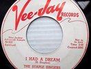 Staple Singers GOSPEL VG++ Vee Jay PROMO 45 I Had A Dream / Help Me Jesus  DM599
