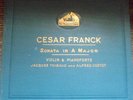 FRANCK-SONATA IN A MAJOR-THIBAUD + CORTOT-Rare HMV 4 X 78 RPM / NM