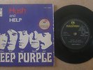 DEEP PURPLE RARE UNIQUE ISRAELI 7'PS 45 HUSH and HELP Lamineted/C Yellow/Black/L