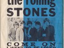 The ROLLING STONES * Come On * 1963 DENMARK 45 * Blue Picture Sleeve *