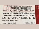 Guns N Roses Standing Ticket - London 17th June