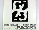 DAVID HOLLAND, DEREK BAILEY Improvisations For Cello And Guitar ECM 1013 ST, NM