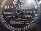 SACASAS Y SU ORQUESTA TROPICAL CUBA VICTOR 23-0425 MADE IN USA 78 RPM