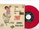 JOHNNY HALLYDAY EP Espagne 1961 Viens danser le Twist +3 Vinyle ROUGE