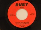 Sam E. Solo 45 TEARS KEEP FALLING / LOVE IS NOT A GAME ` Ruby VG+
