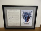 Foo Fighters Hand Signed/Autographed Songsheet with a Poster and COA