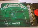 METALLICA ride the lightning LP 1984 bernett GREEN cover FRENCH PRESS red labels