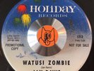 RARE Surf Garage 45   JAN DAVIS   WATUSI ZOMBIE   Holiday Records