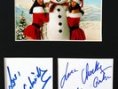 THE CHEEKY GIRLS CHRISTMAS autographs - Cheeky Girls signed mount display 10x8