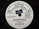 Elvis Presley Jailhouse Rock VERY RARE WHITE LABEL PROMO 78 Near Mint Condition